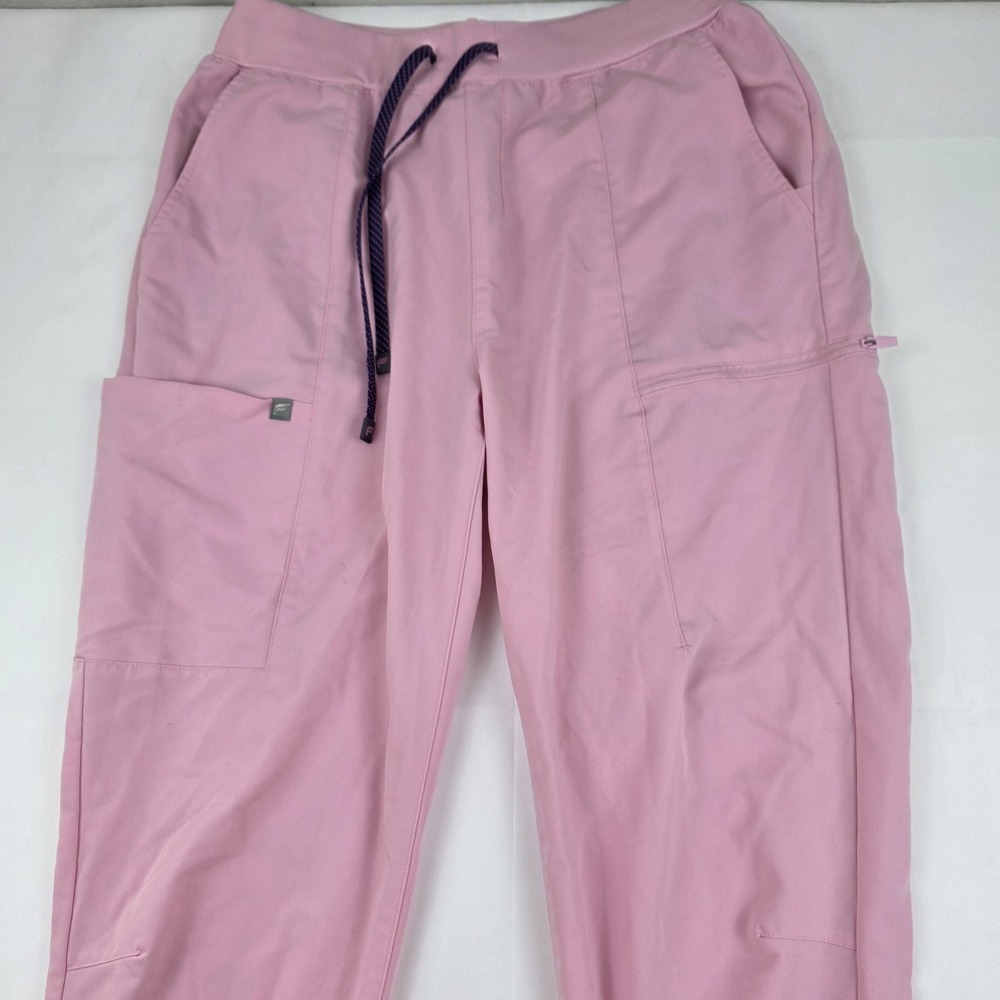 Fabletics Pants Womens Large Tall Pink Jogger Scrubs Elastic Waist Pockets - Picture 2 of 16